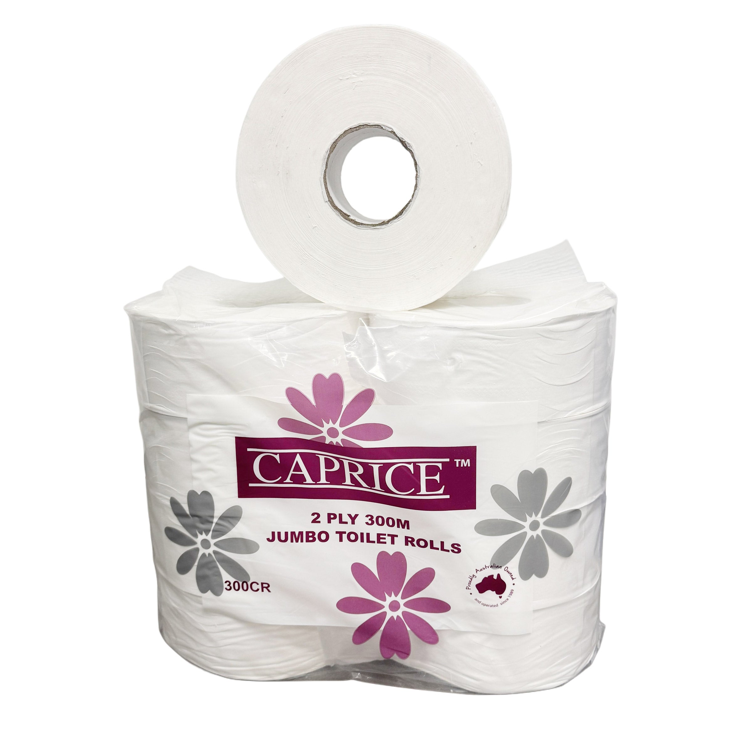 300CR Caprice 2Ply 300m Jumbo Toilet Roll 8 Rolls
