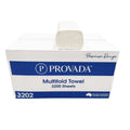 3202 Provada Embossed Multifold Hand Towel Box of 3200