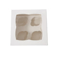 178x178x100mm Individually Wrapped 4 Cupcake Box W/ Insert