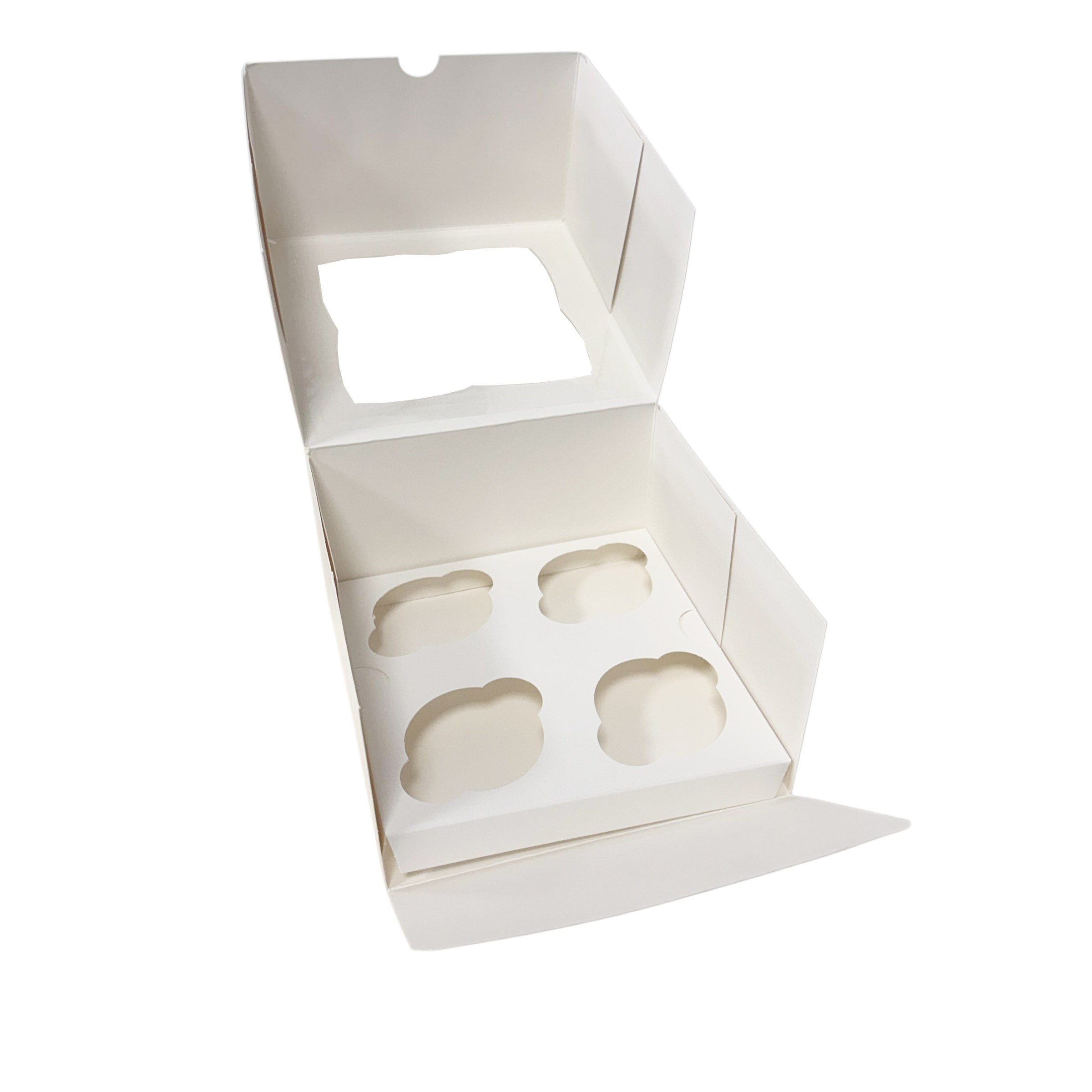 178x178x100mm Individually Wrapped 4 Cupcake Box W/ Insert