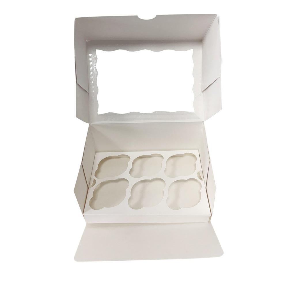 225x160x100mm Individually Wrapped 6 Cupcake Box W/ Insert