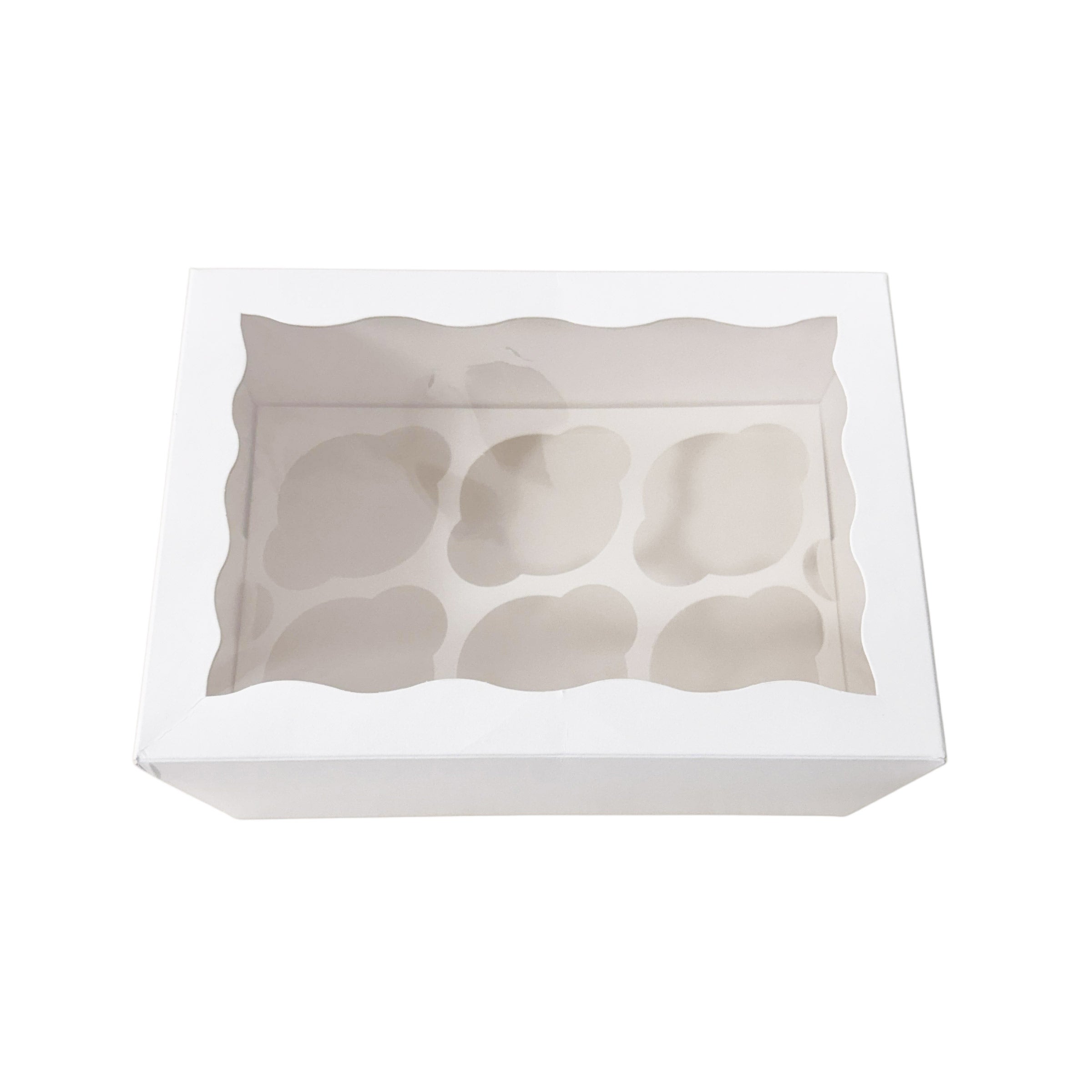 225x160x100mm Individually Wrapped 6 Cupcake Box W/ Insert