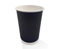 PE Coated Black Double Wall Paper Cup 12oz 90mm