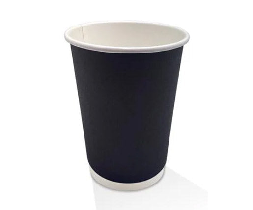 PE Coated Black Double Wall Paper Cup 12oz 90mm