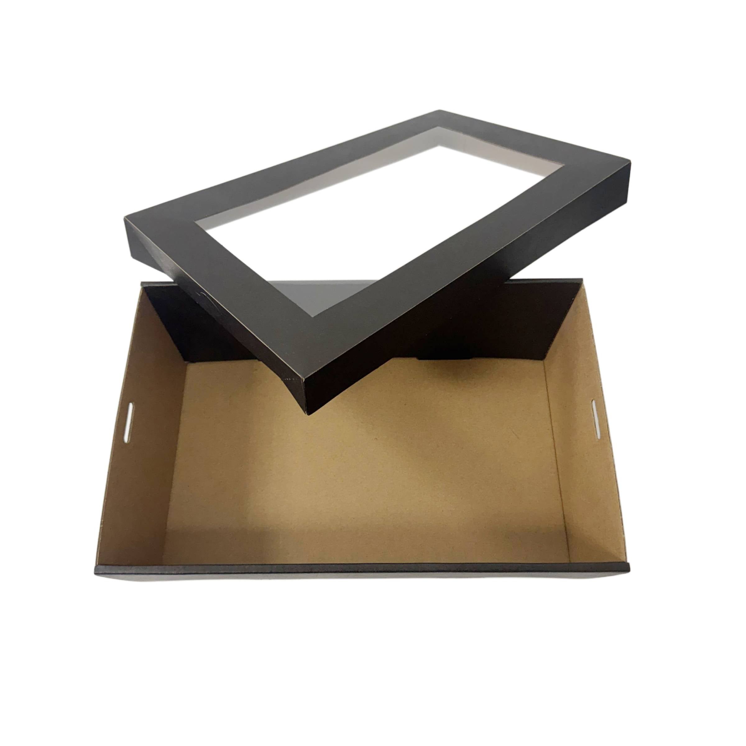 Tilted Edge Black Catering Box 255x155x80mm 100pcs