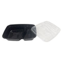 Black 2 Comp Rect Container