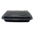 24oz Black Rect Container