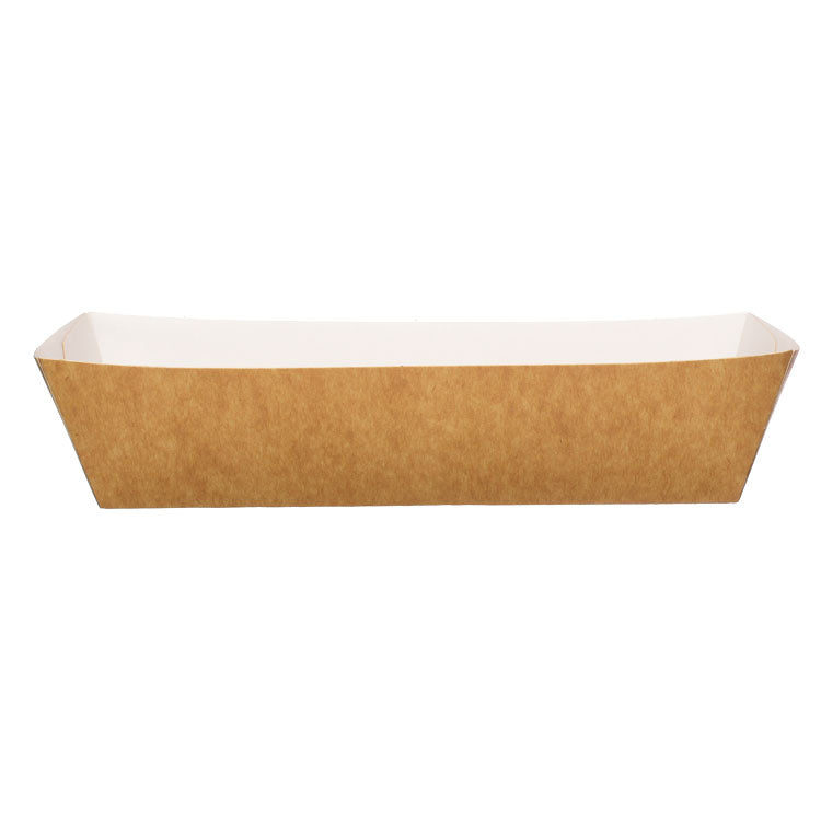BTHD Brown Cardboard Hot Dog Tray 190x70x50mm 250pcs