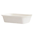 BW1000RC 1000ml White Sugarcane Rectangular Tray 500pcs