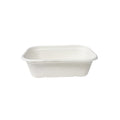 BW650RC 650ml White Sugarcane Rectangular Tray 500pcs