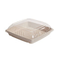 305x305x105mm Natural Square Sugarcane Platter W/ Lid 100pcs