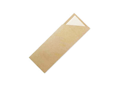 Kraft Cutlery Pouch With Bamboo Napkin