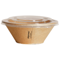 PP Lid to Suit 1300ml Deluxa Kraft Bowl 300pcs
