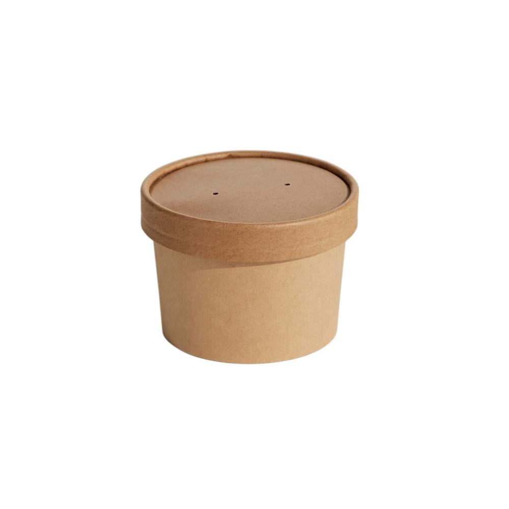8oz Food Container & Lid Combo - Kraft 250sets