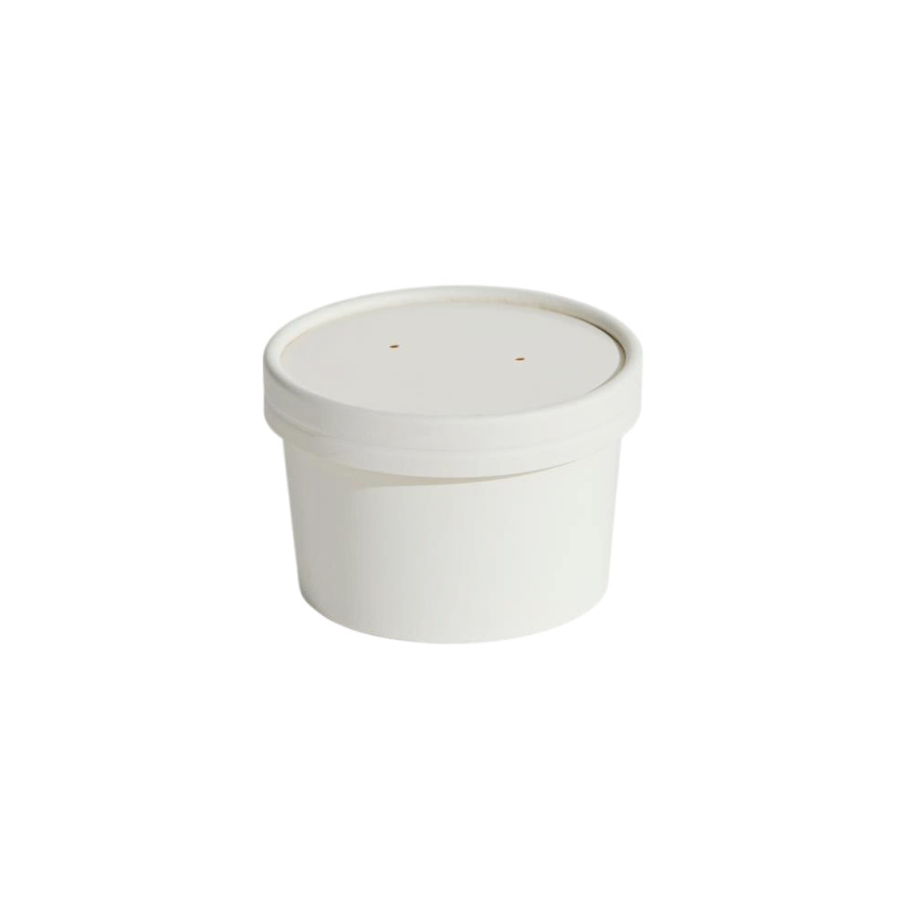8oz Food Container & Lid Combo White 250sets