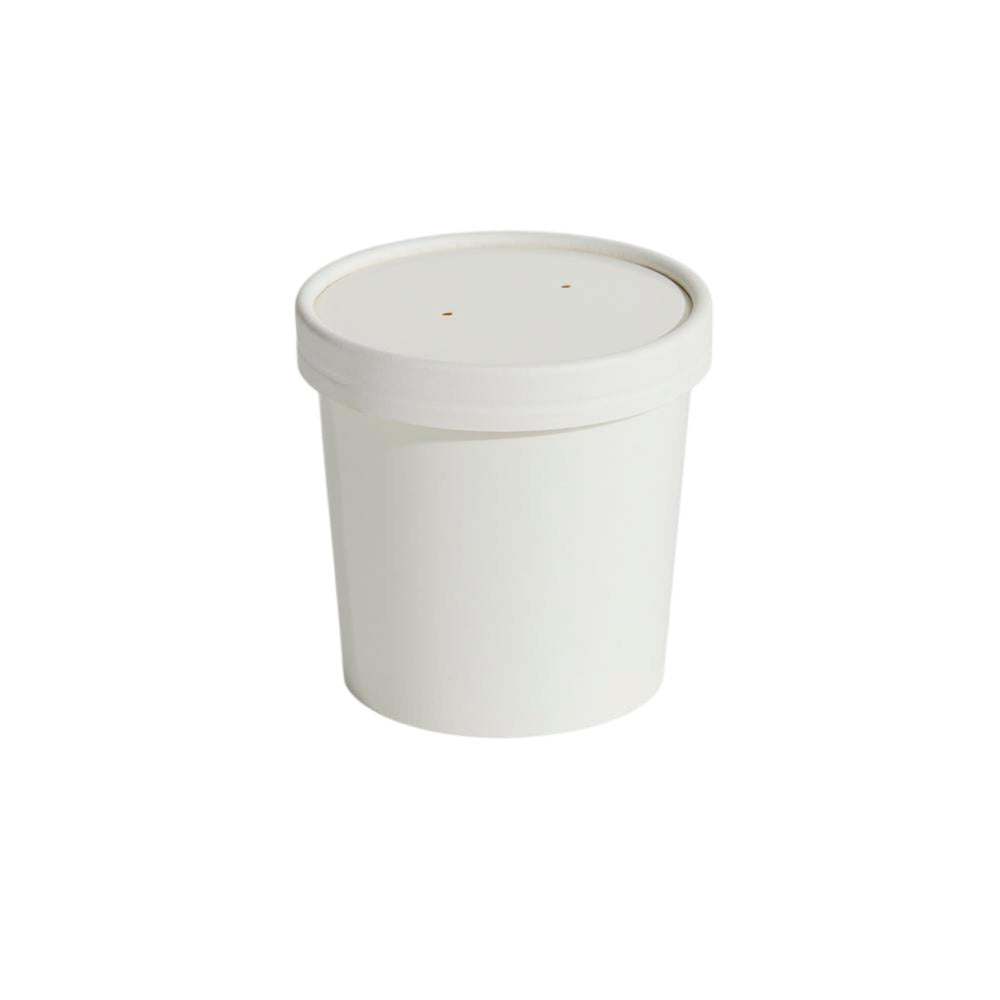 12oz Food Container & Lid Combo White 250sets