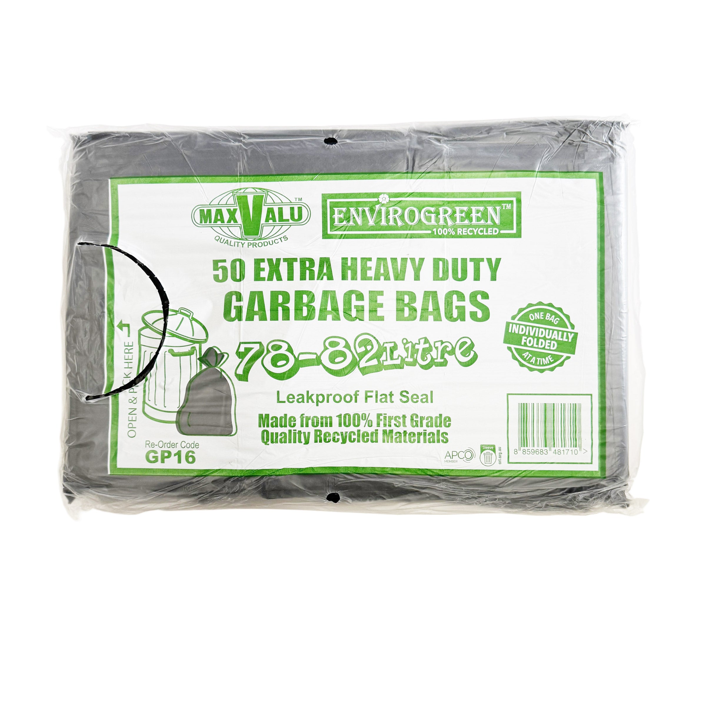 GP16 MaxValu Extra Heavy Duty Garbage Bags 78~82L 250pcs