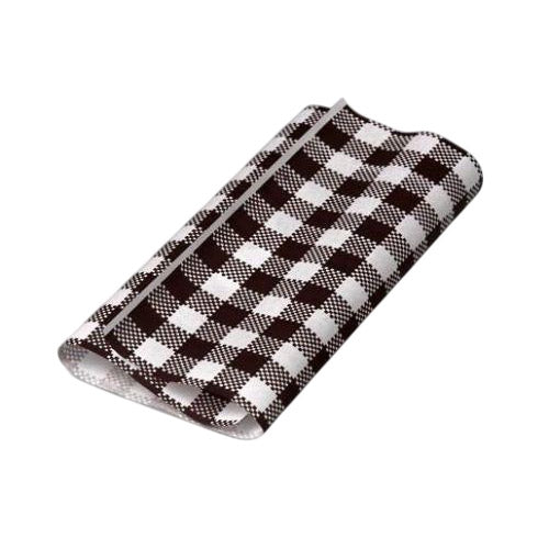 Greaseproof Paper Gingham Black 190x300mm 200pcs