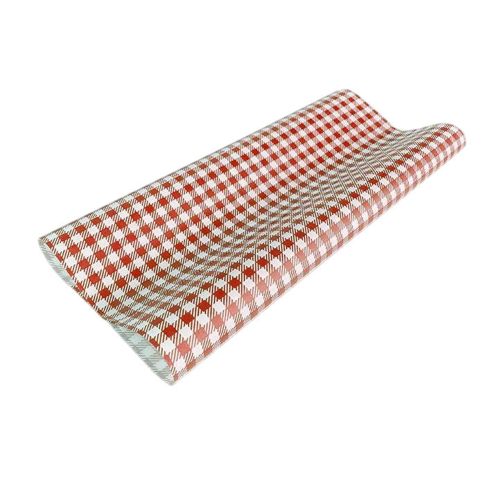 Greaseproof Paper Gingham Red Large 400x330mm 200pcs