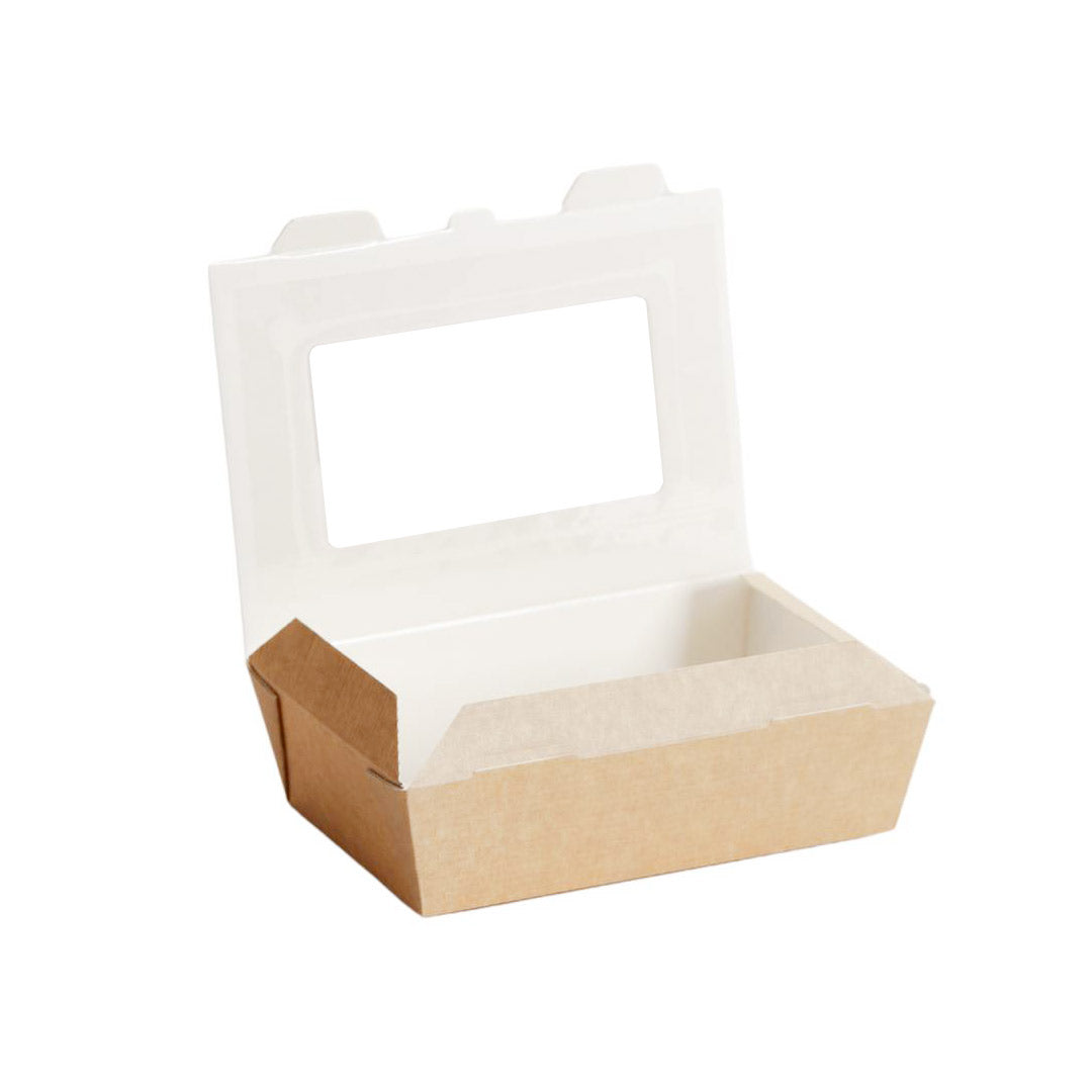 Deluxe Corrugated Window Lunch Box Medium 200x180x50mm 200pcs