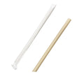 12x230mm Jumbo Bamboo Fiber Straw Slant Cut Individually Wrapped