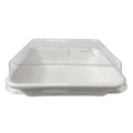 194x194x70mm Sugarcane Container W/ PLA Lid 200pcs