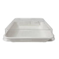 218x218x70mm Sugarcane Container W/ PLA Lid 200pcs