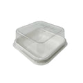 130x130x65mm Sugarcane Container W/ PLA Lid 800pcs