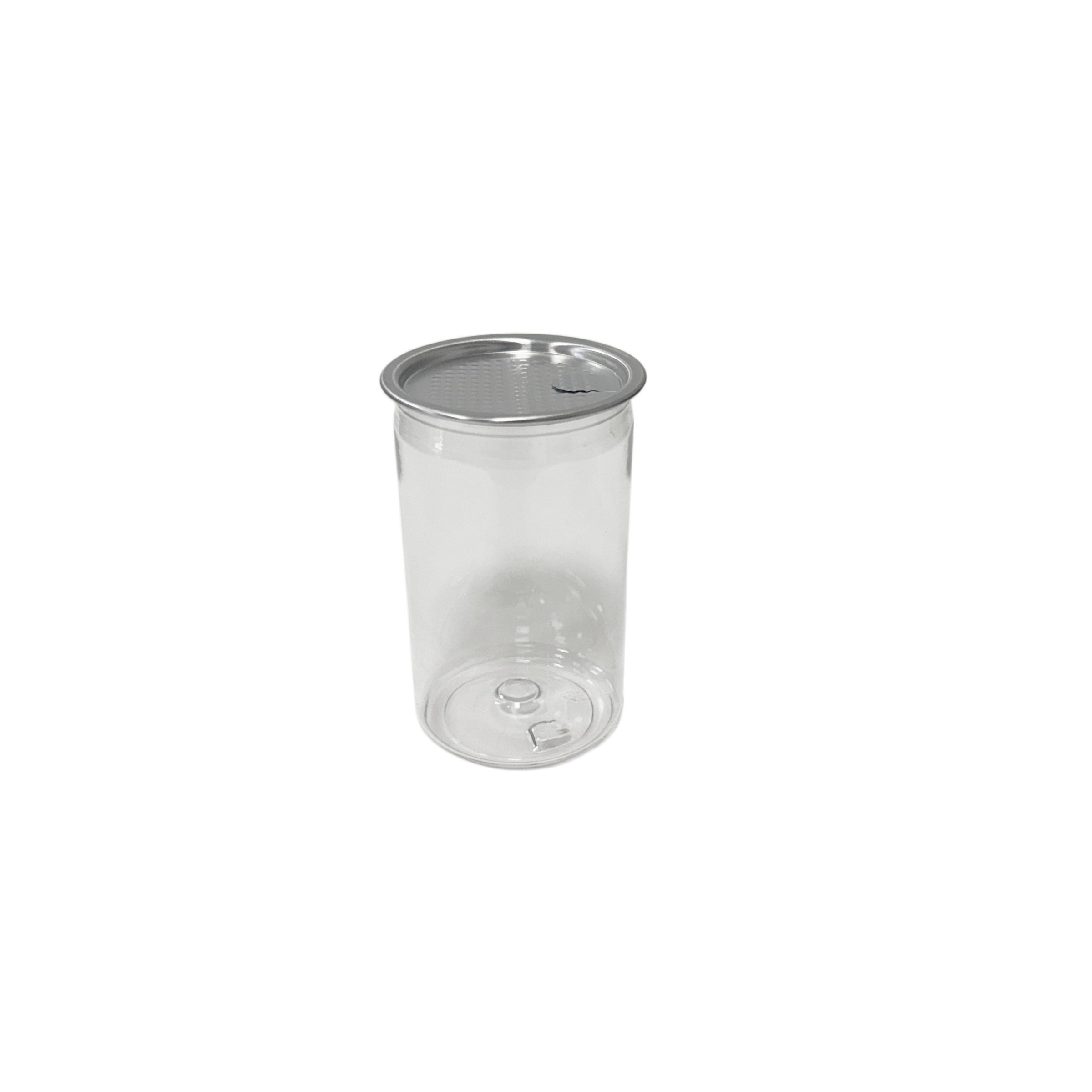 200ml PET Can With Tear Off Foil Lid 400pcs