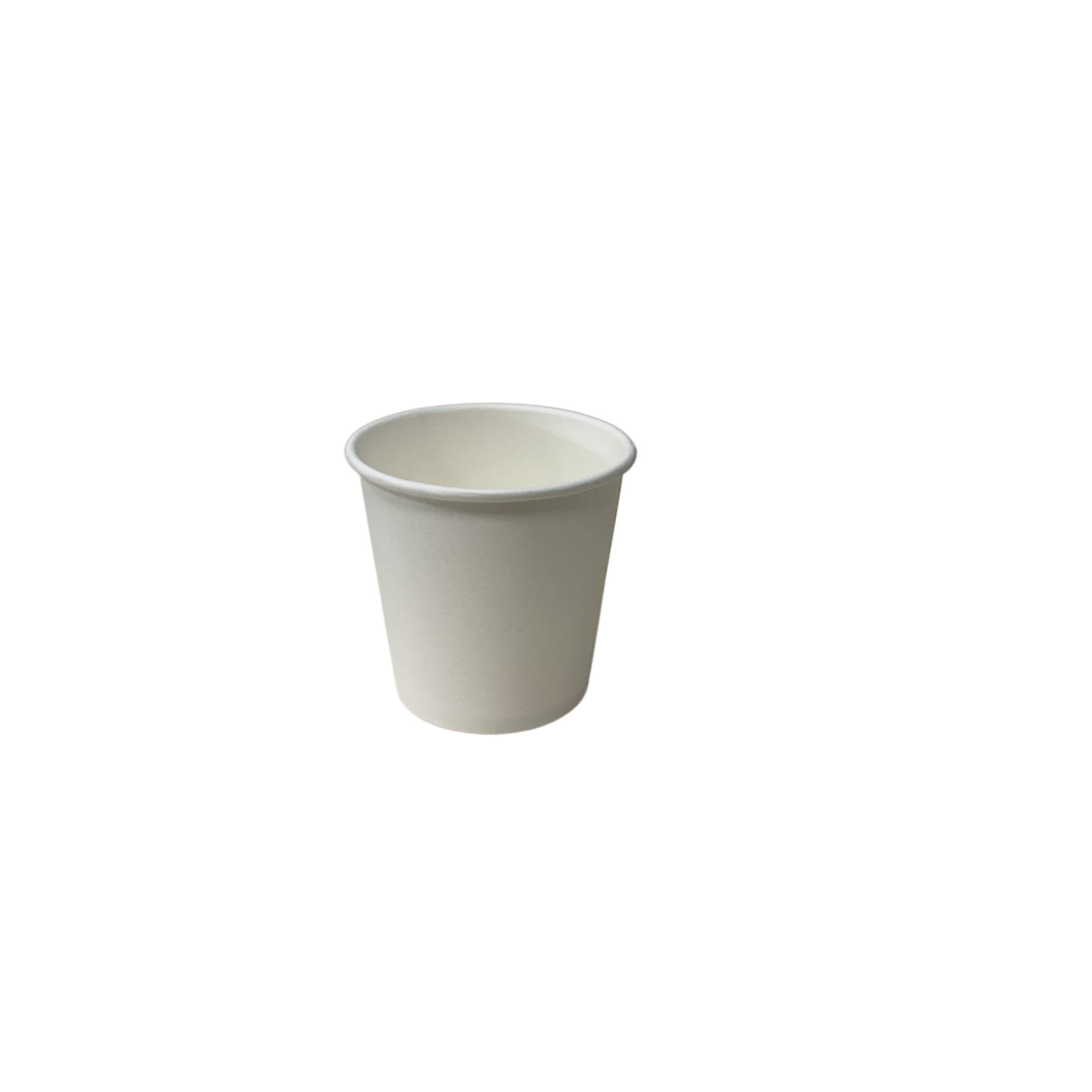 PE Coated Single Wall Coffee Cup White 4oz 62mm
