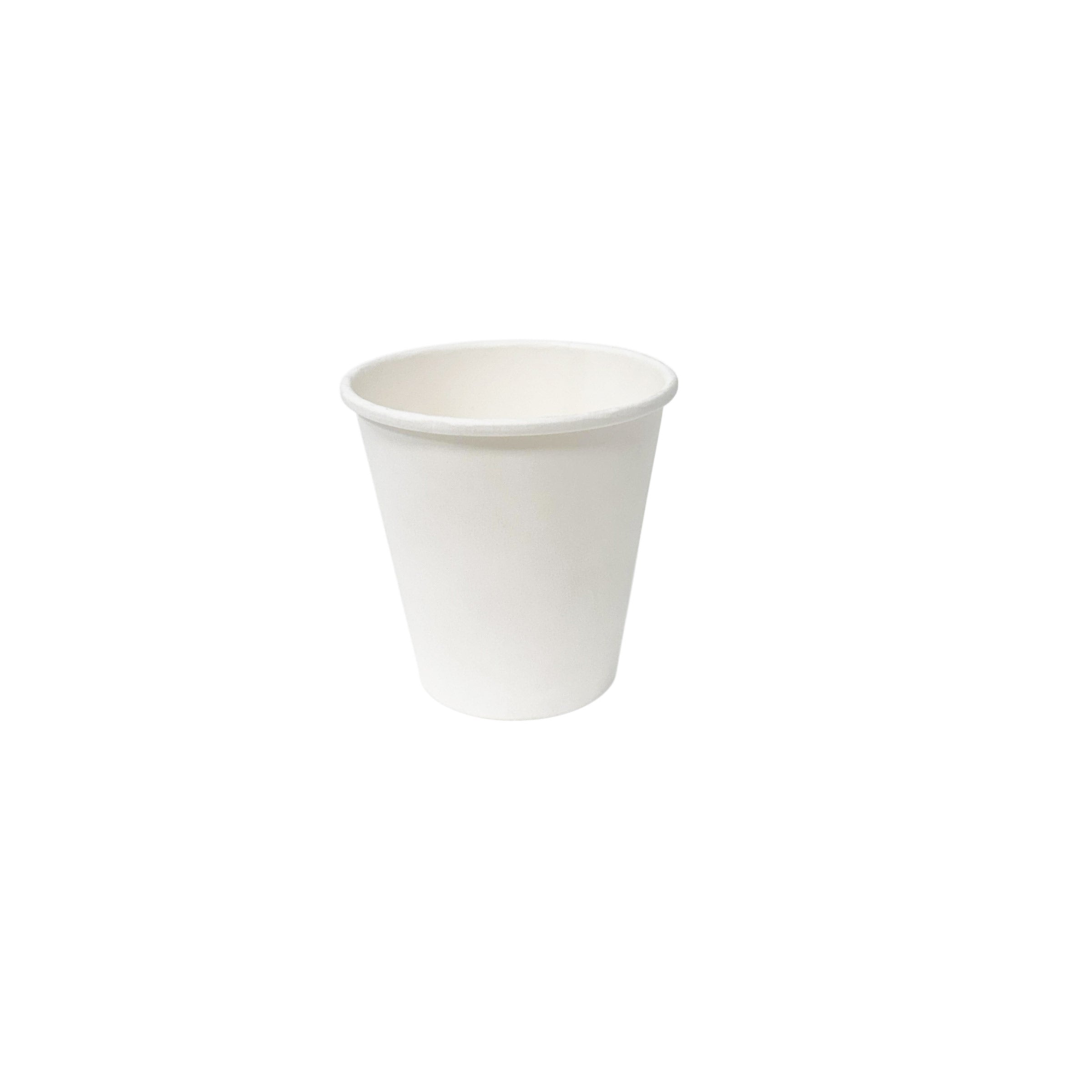 PE Coated Single Wall Coffee Cup White 6oz 80mm