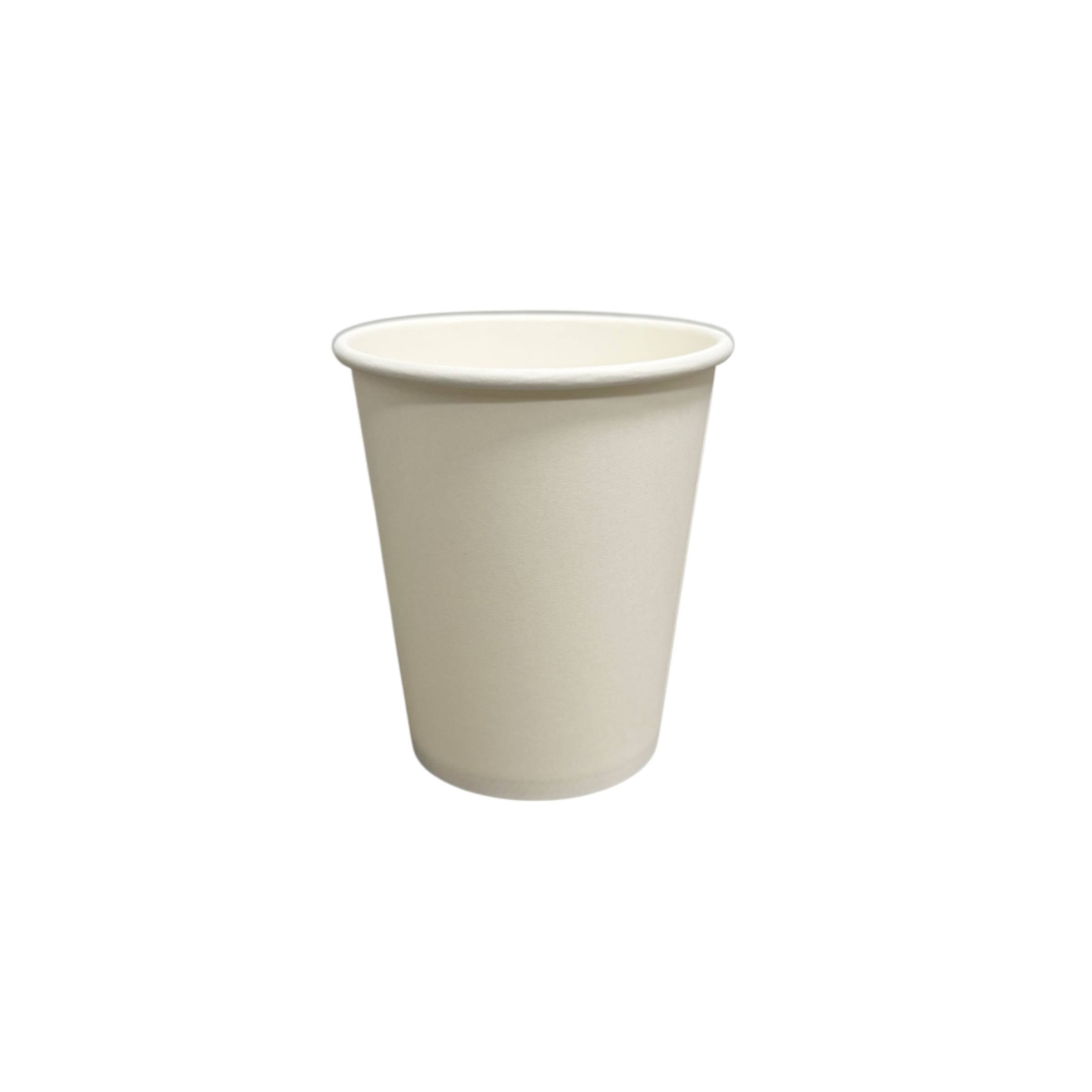 PE Coated Single Wall Coffee Cup White 8oz 80mm