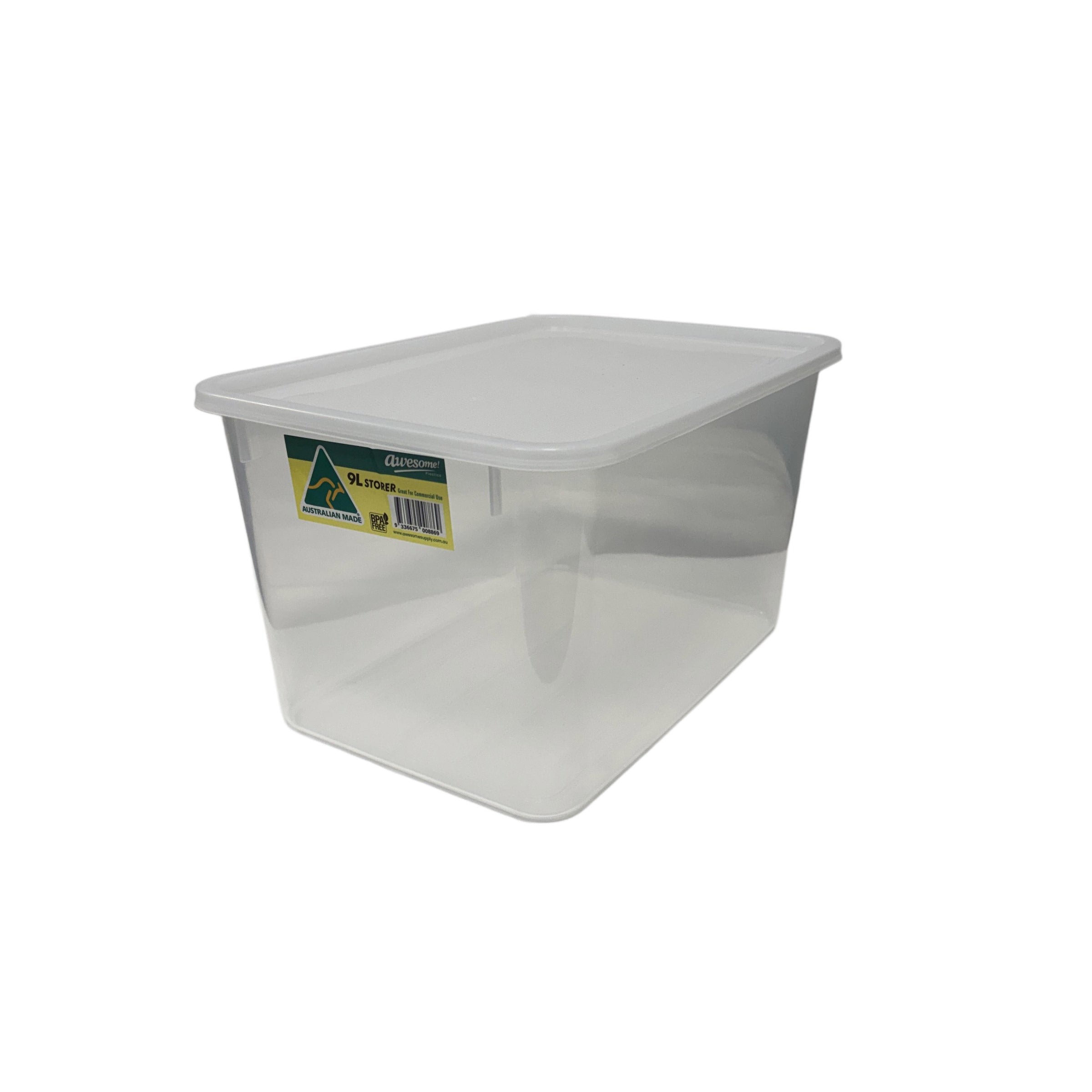 9L Plastic Storer W/ Lid
