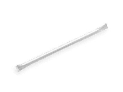 Flexi Paper Straw-Plain White-Individually Wrapped
