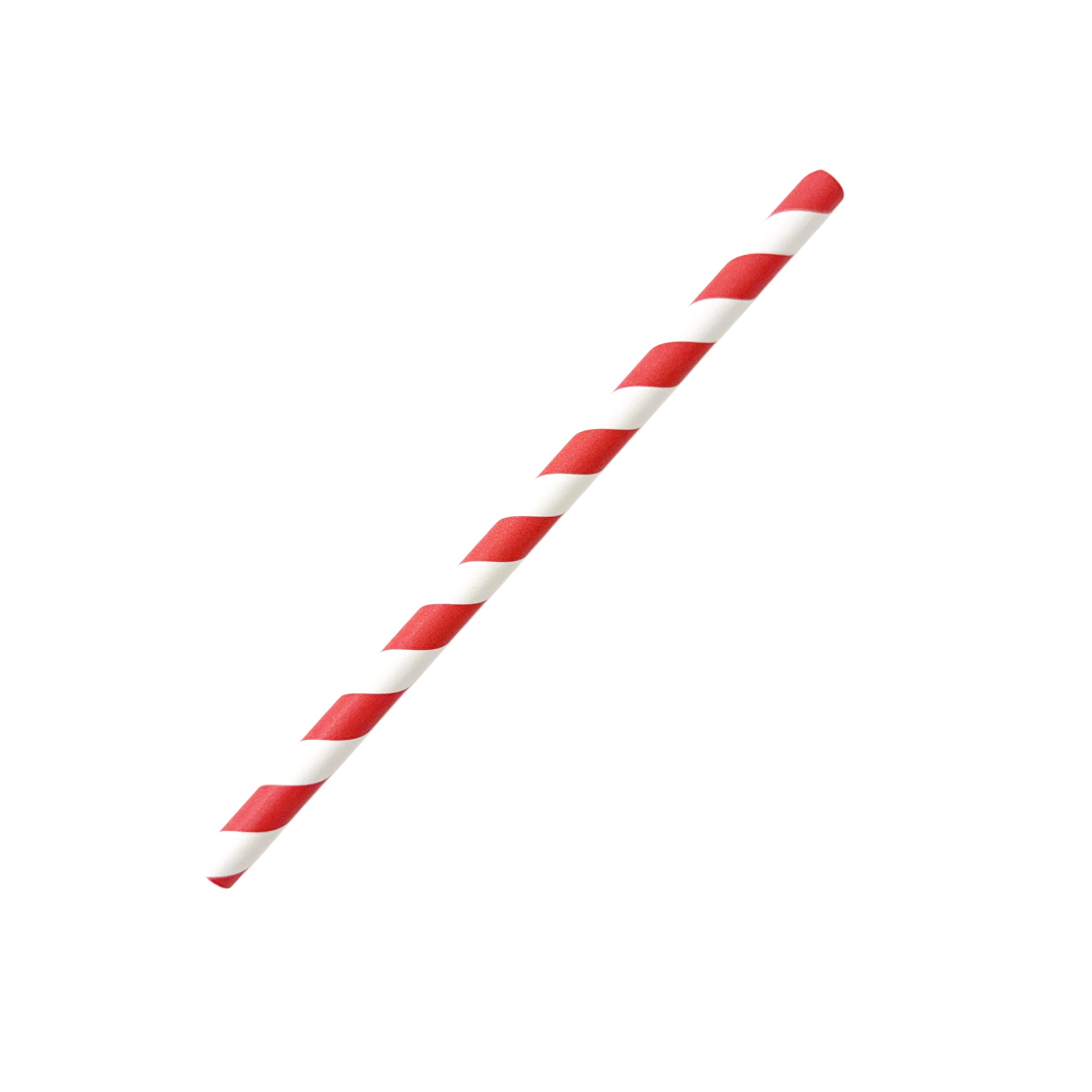 Paper Straw Jumbo-Red Stripe