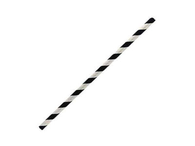 Paper Straw Regular-Black Stripe