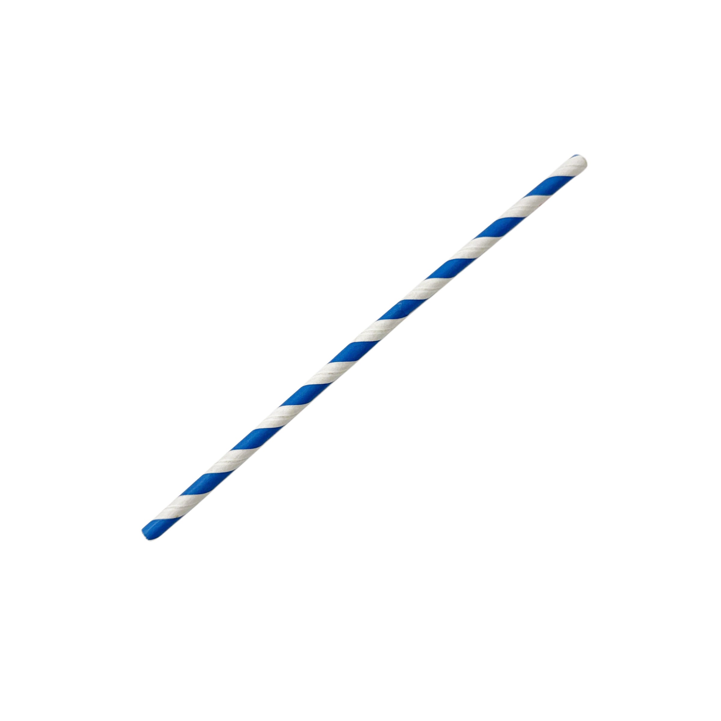 Paper Straw Regular-Blue Stripe