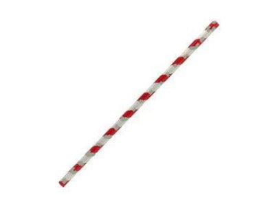 Paper Straw Regular-Red Stripe
