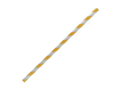 Paper Straw Regular-Yellow Stripe
