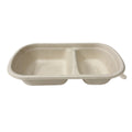 RC750-2 Natural 2-Compartment Sugarcane Tray 500pcs