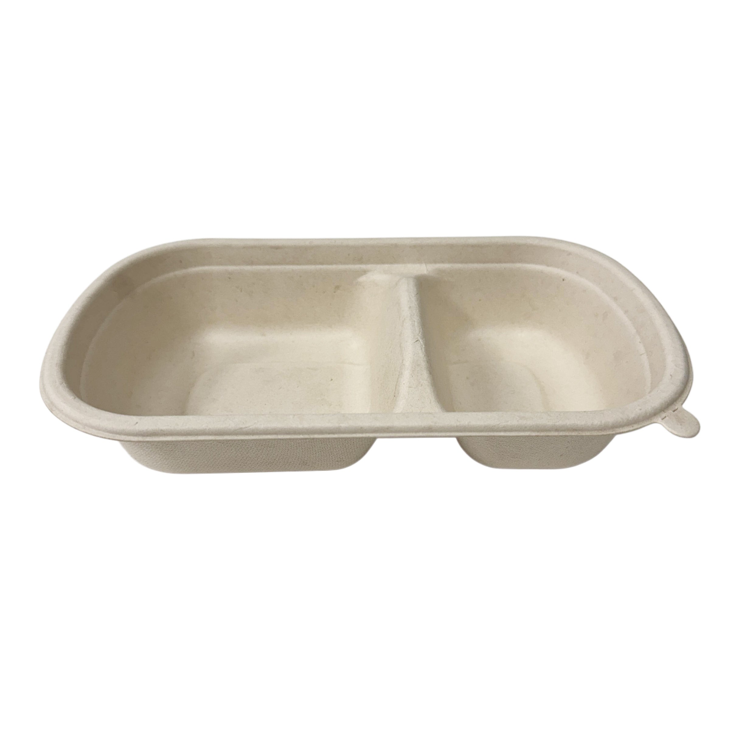 RC750-2 Natural 2-Compartment Sugarcane Tray 500pcs