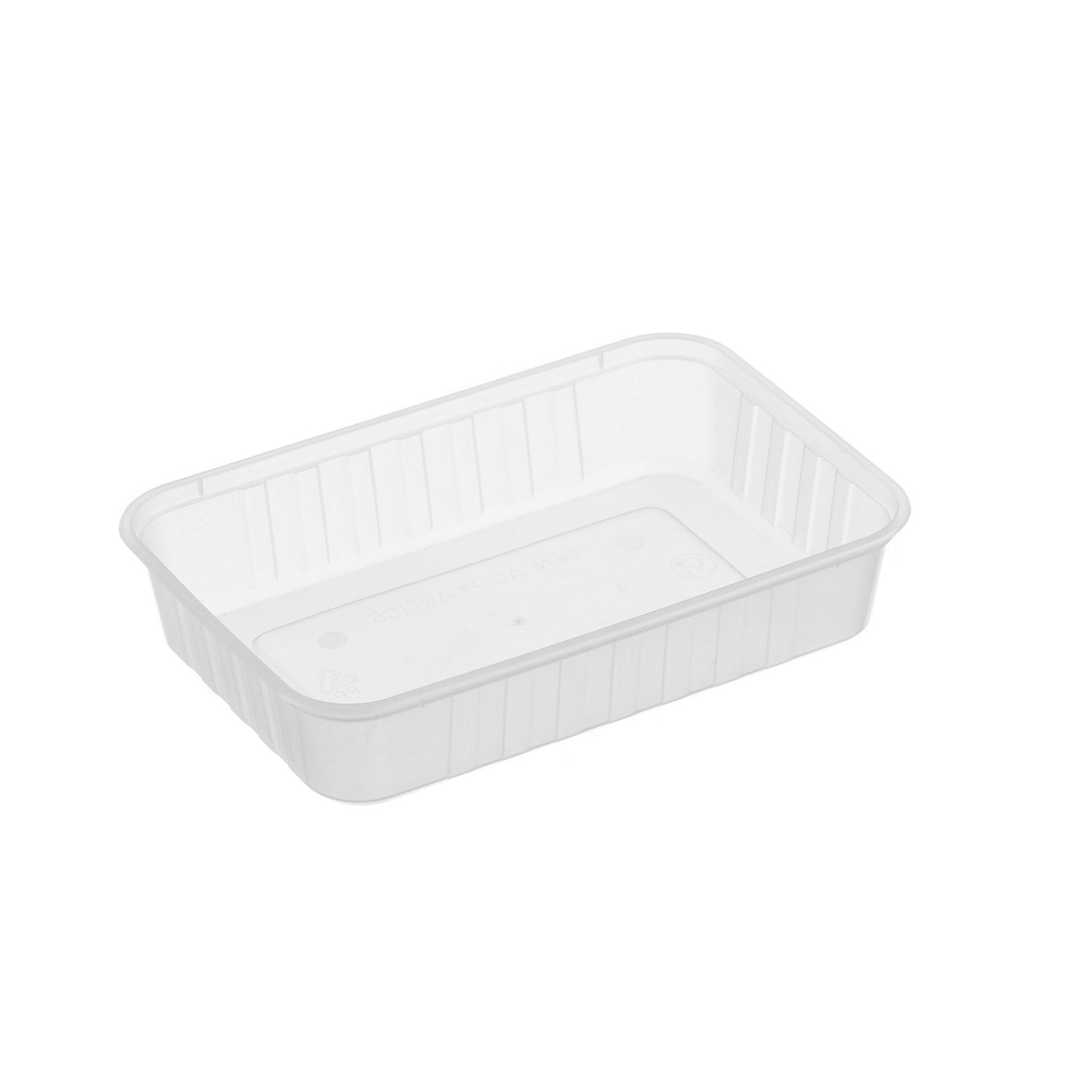 Natural Freezer Grade Genfac 500ml Ribbed Container