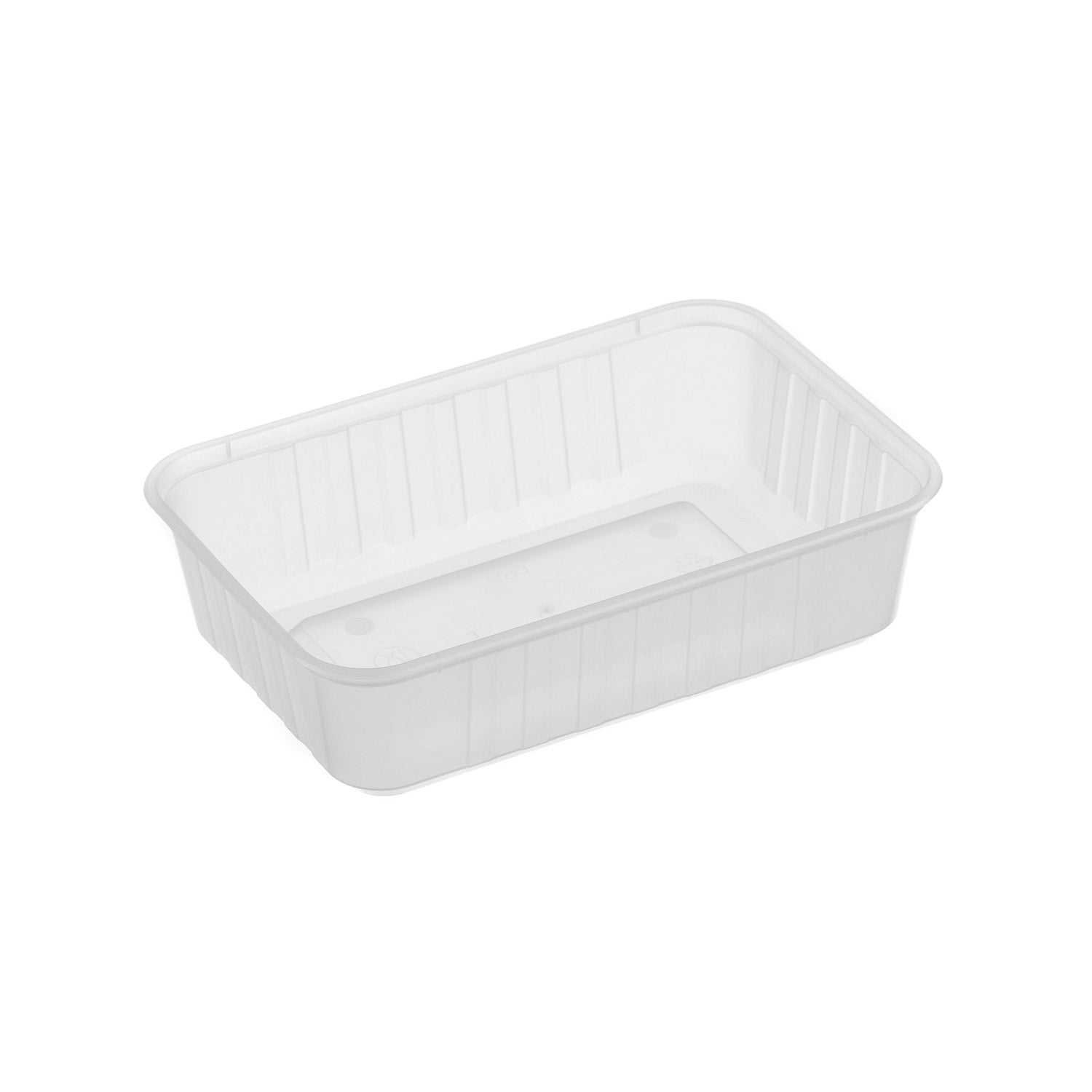 Natural Freezer Grade Genfac 680ml Ribbed Container