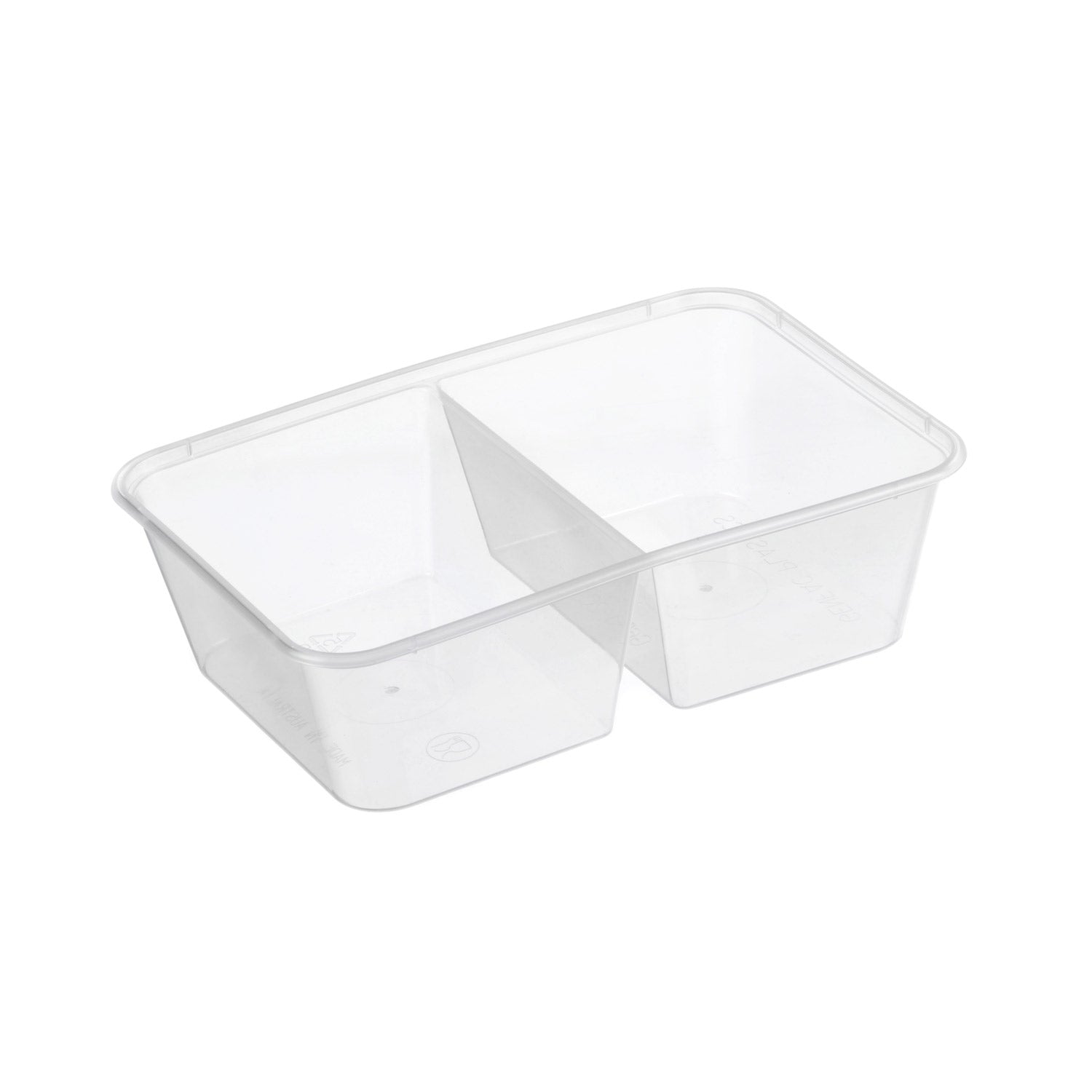 Genfac 650ml Natural 2 Comp Rectangular Container