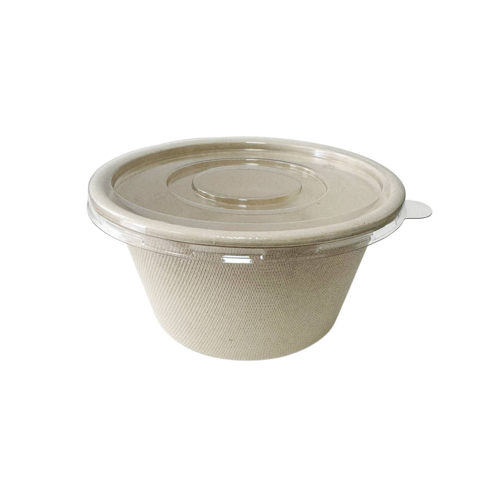 700ml Natural Sugarcane Bowl With Clear Lid 600 Sets