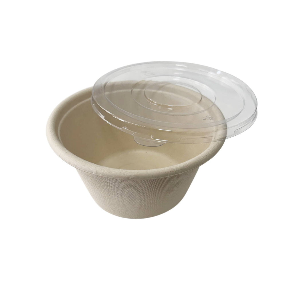700ml Natural Sugarcane Bowl With Clear Lid 600 Sets