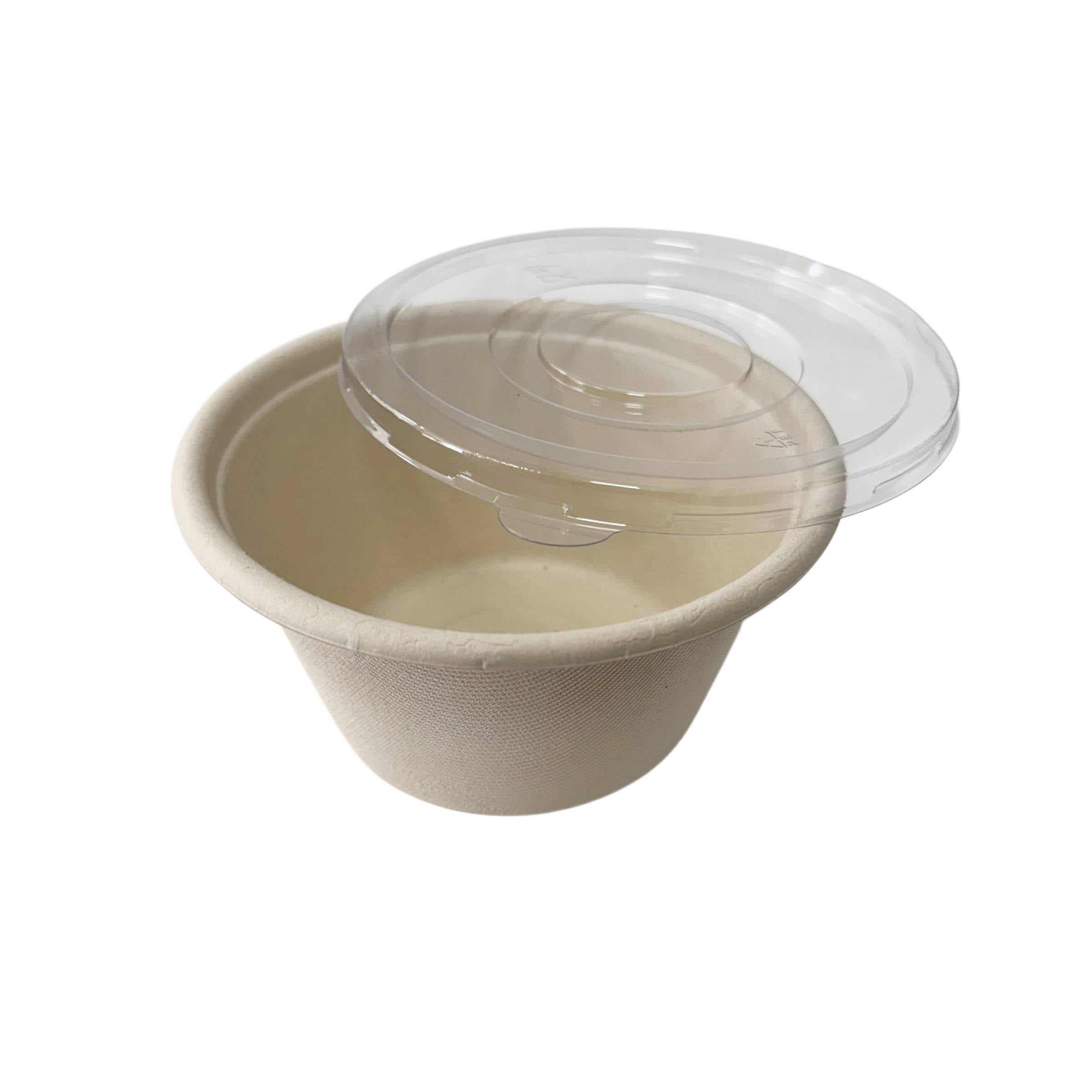 700ml Natural Sugarcane Bowl With Clear Lid 600 Sets