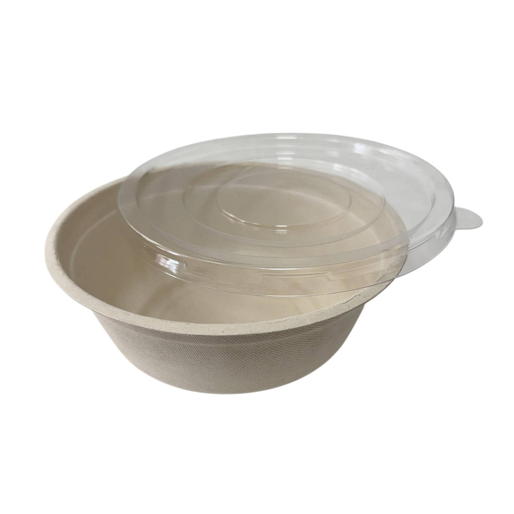 960ml Natural Sugarcane Bowl With Clear Lid 600 Sets