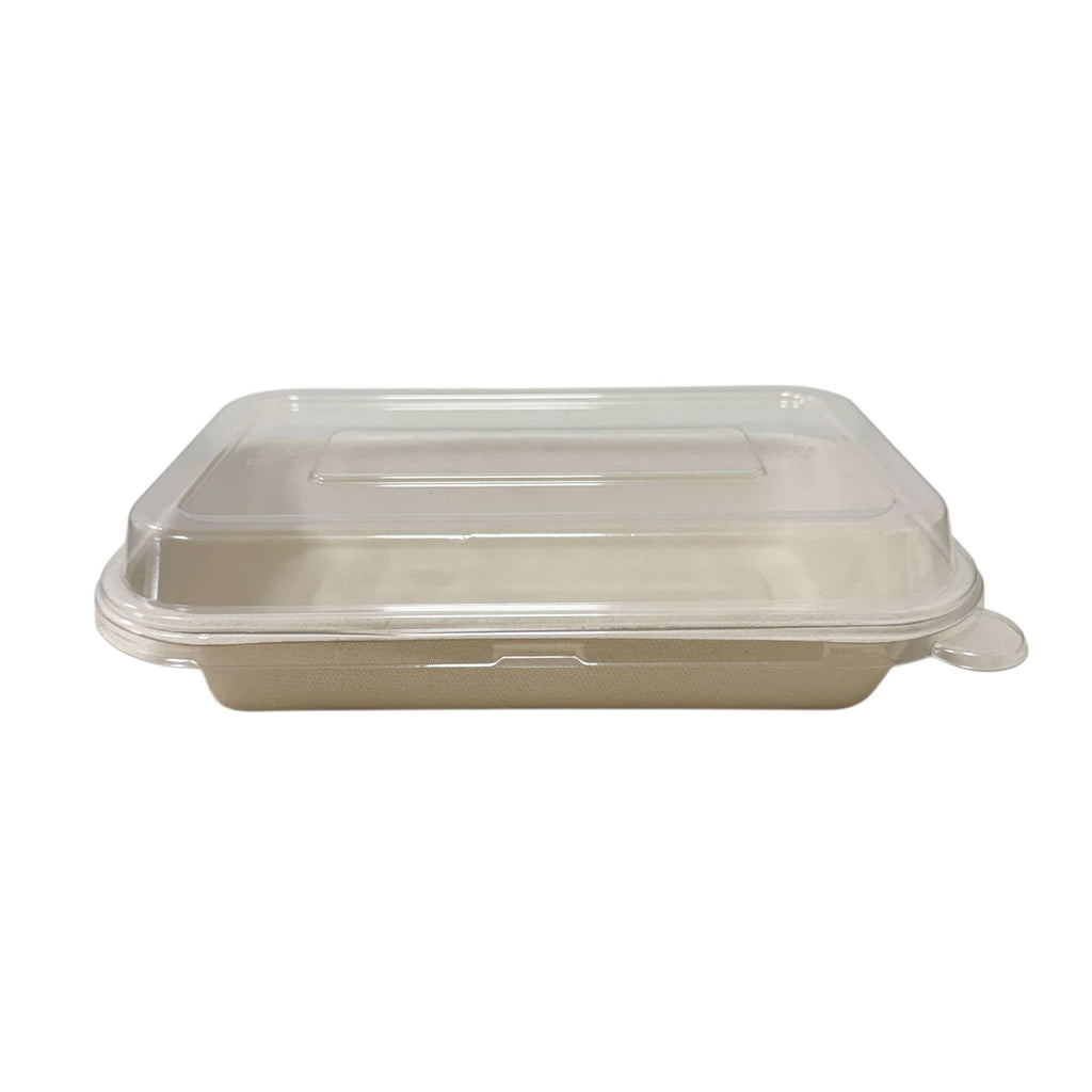 170x95x68mm Sugarcane Container With Raised PET Lid 600 Sets