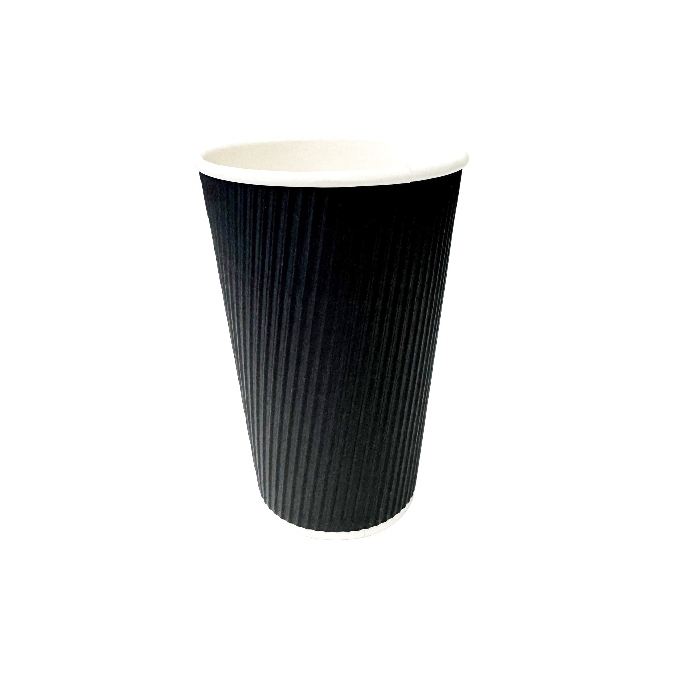 RW16B-ECO 16oz 90mm Ripple Wall Aqueous Truly Eco Cup Black 500pcs